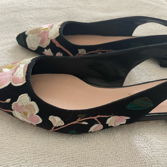 Kate Spade Barnie Embroidered Slingbacks - Picture 9 of 11